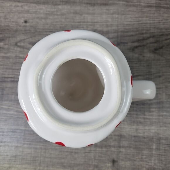 Rae Dunn Artisan Collection White Ceramic Peppermint Mocha Mug with Lid - Picture 7 of 8